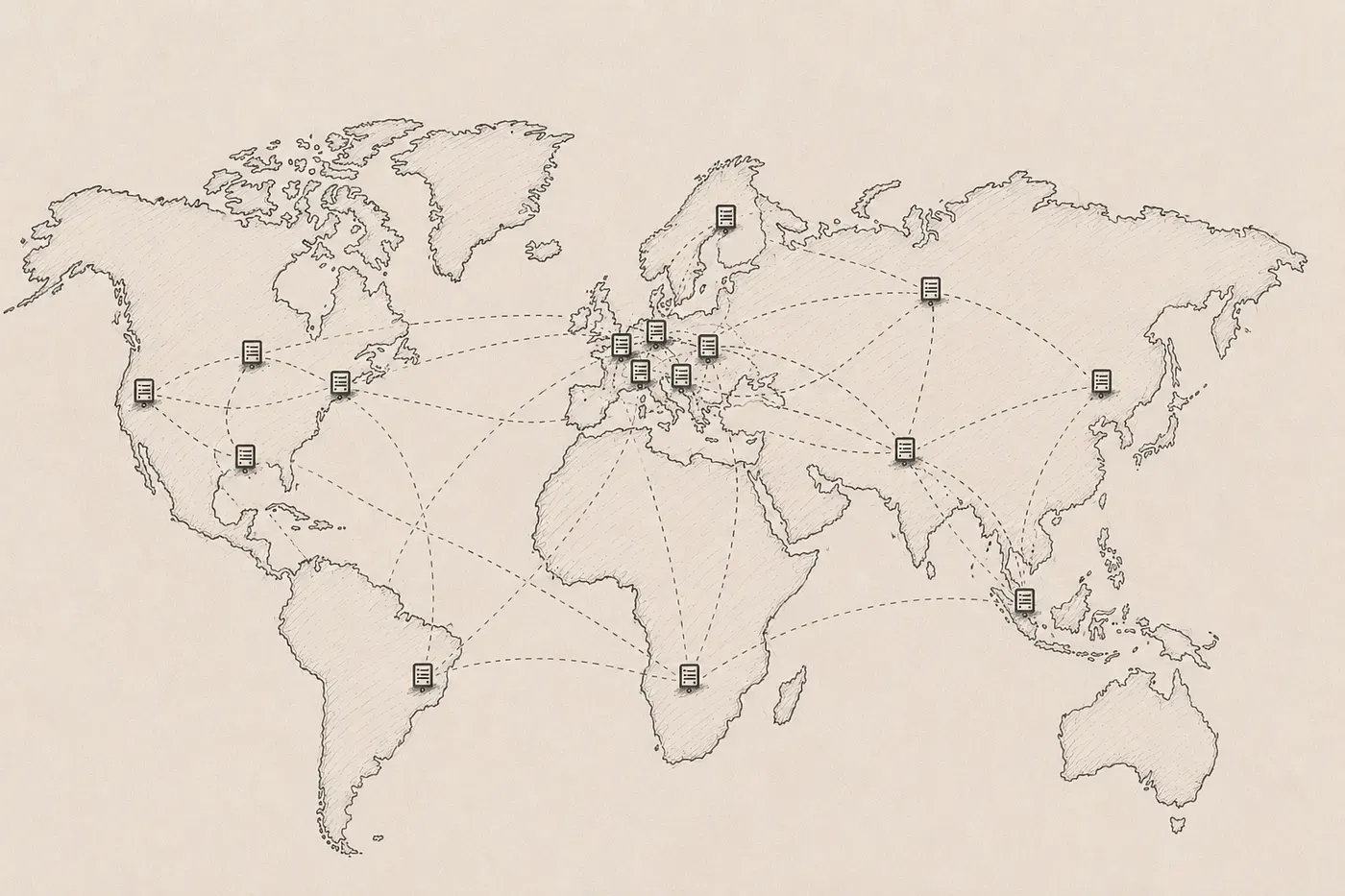 Geographically distributed infrastructure participating in the Gonka network