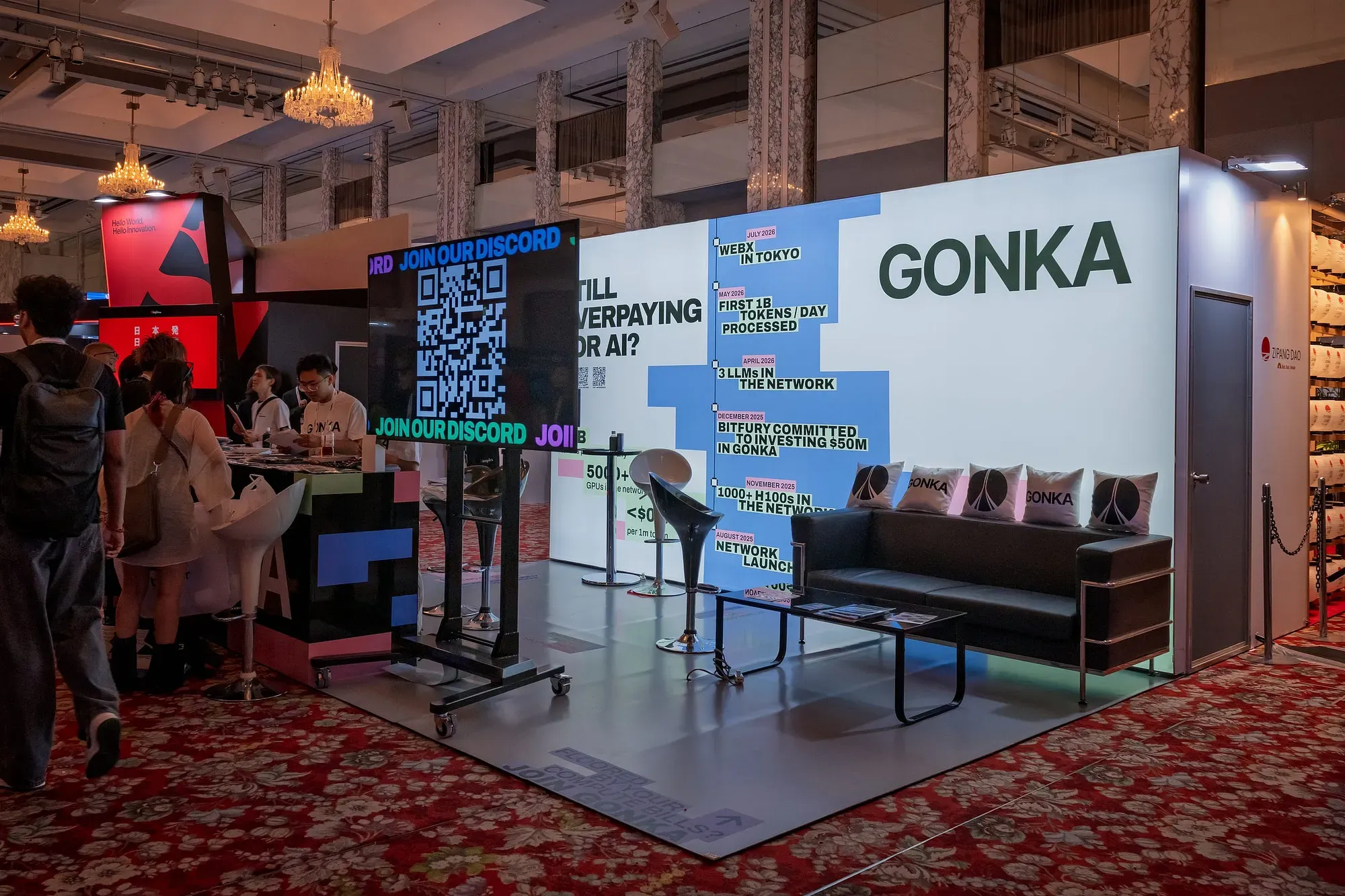 Gonka booth at WebX Tokyo