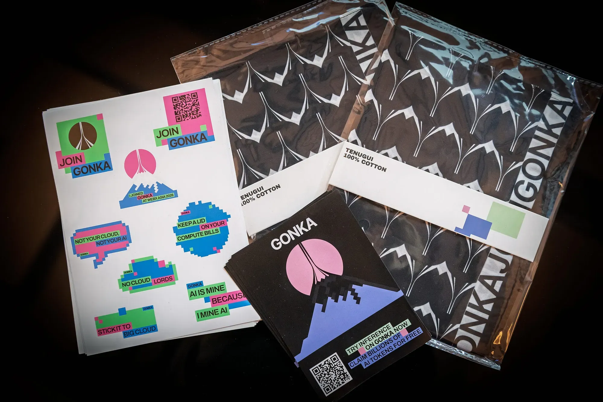 Gonka merchandise at WebX